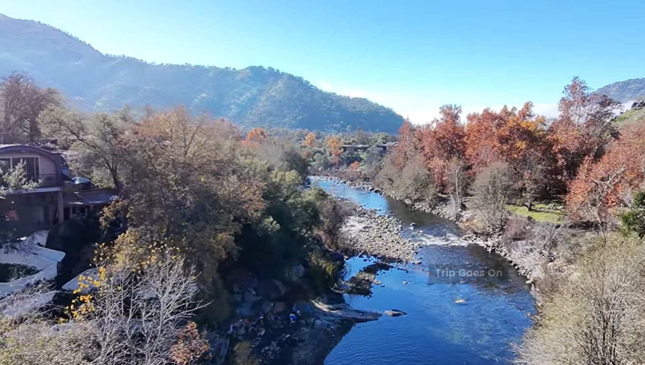 Drone Nature View of Three Rivers California United States Of America