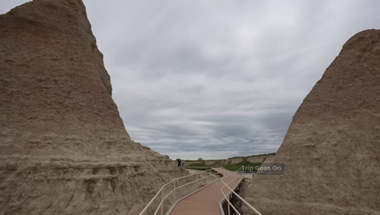 Mid Way at Badlands National Park from Interior South Dakota United States Of America