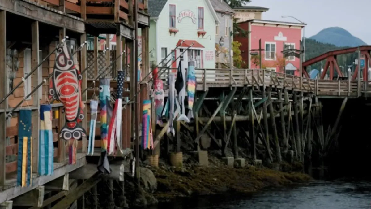 Creek Street, Ketchikan, Alaska, United States Of America