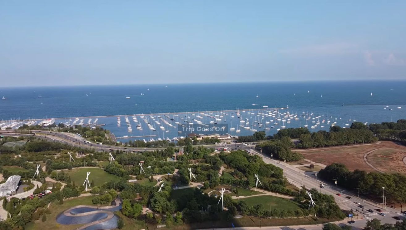 Beach View Millennium Park Chicago Illinois United States Of America
