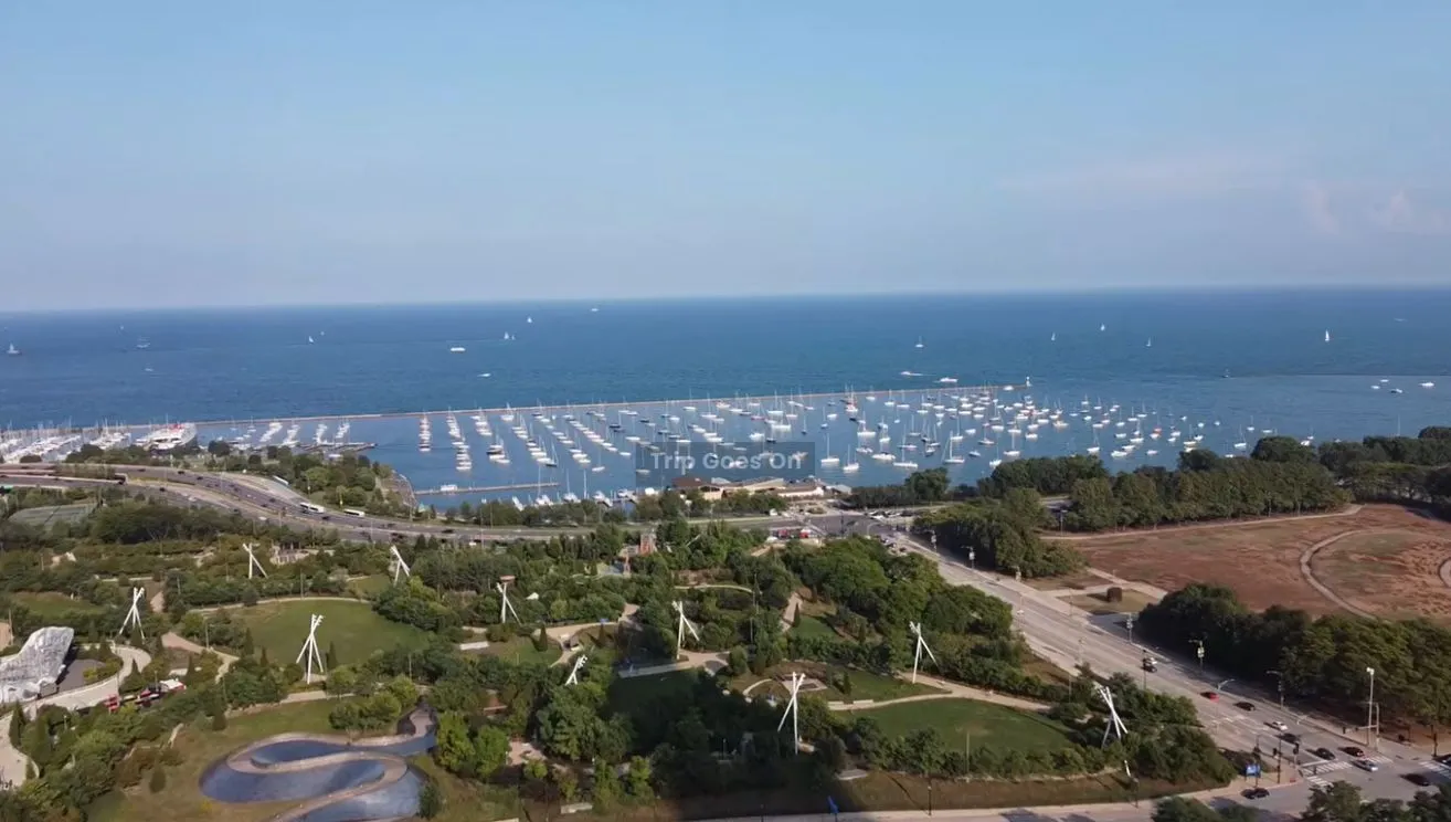 Beach View Millennium Park Chicago Illinois United States Of America
