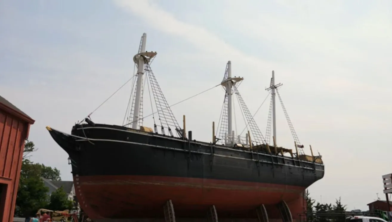 Side View Of Mystic Seaport Museum, Mystic Connecticut United States Of America