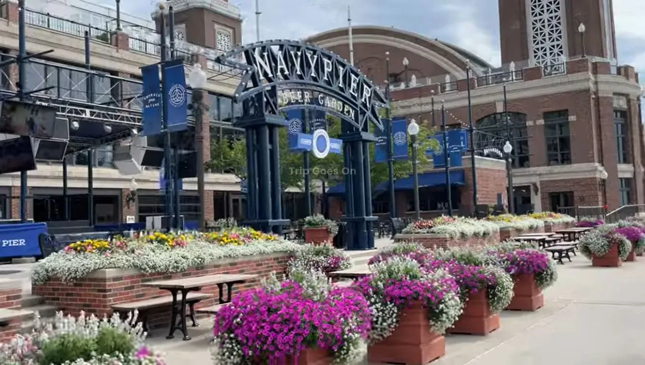 Beer Garden of Navy Pair Chicago Illinois United States Of America