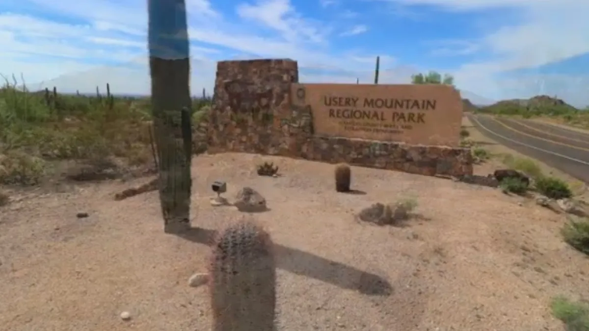 Sign Board of Usery Mountain Regional Park, Mesa, Arizona, United States Of America